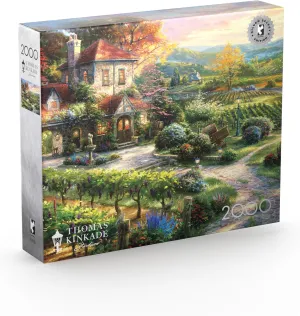 Ceaco - Silver Select - Thomas Kinkade - Wine Country Living - 2000 Piece Jigsaw Puzzle for Adults - Challenging Puzzle Perfect for Game Nights - Finished Size is 38.50 x 26.50