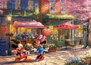 Ceaco - Thomas Kinkade - Disney - Mickey & Minnie Sweetheart Café - 1000 Piece Jigsaw Puzzle
