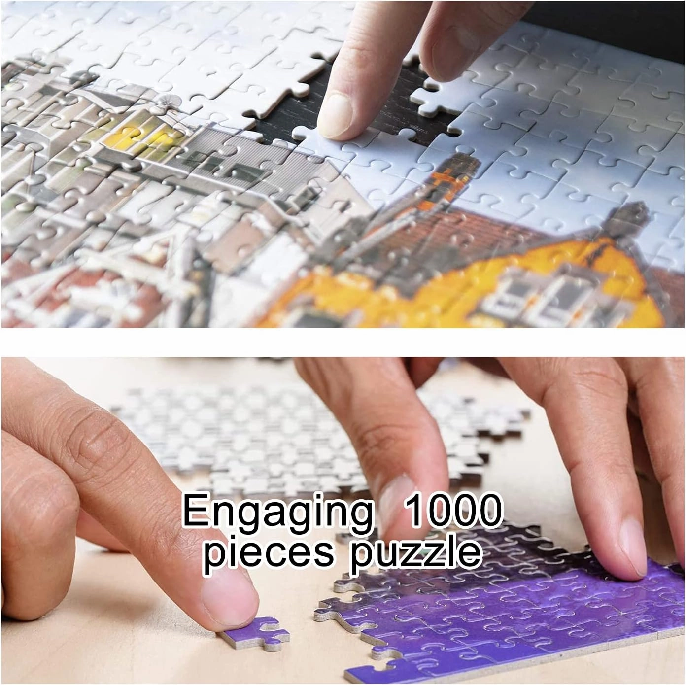 Chain Bridge on Danube River in Budapest City Hungary Urban 1000 Piece Jigsaw Puzzle Game - Colorful Large Puzzles Artwork for Adults Teens Puzzle Game Toy Gift