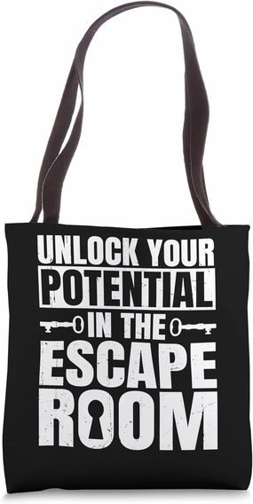 Challenge Unlock Your Potential In The Escape Room Mystery Tote Bag