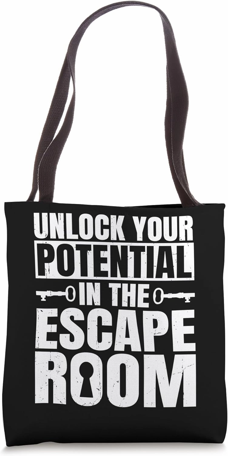 Challenge Unlock Your Potential In The Escape Room Mystery Tote Bag