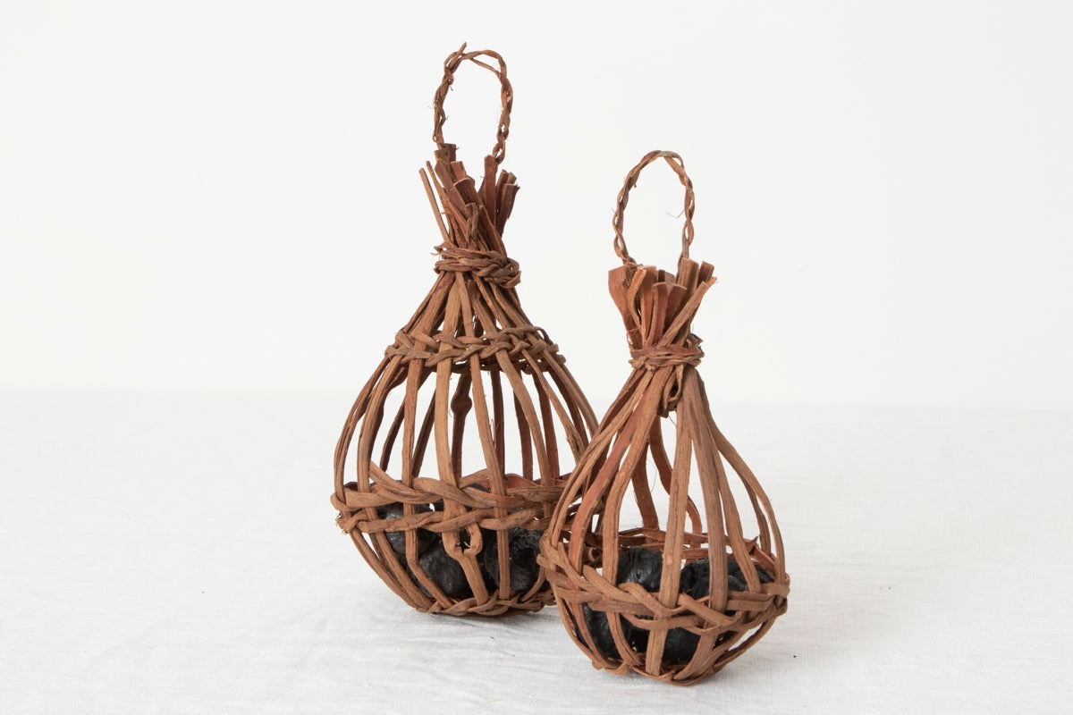 Charcoal basket, S, L / Grape vine / Yamagata-JPN 311419