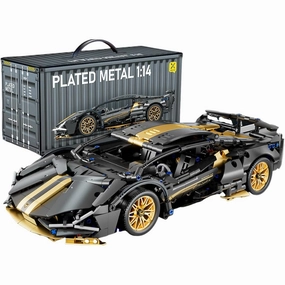 Chodia Sports Race Car Building Blocks Set for Adults Boys Black Racing Supercar Toy Kit Collectibles 1:14 MOC Model Construction Birthday Gifts for Men Teens Age 8-12 12-16,8 9 10 11 12 13 14 14 