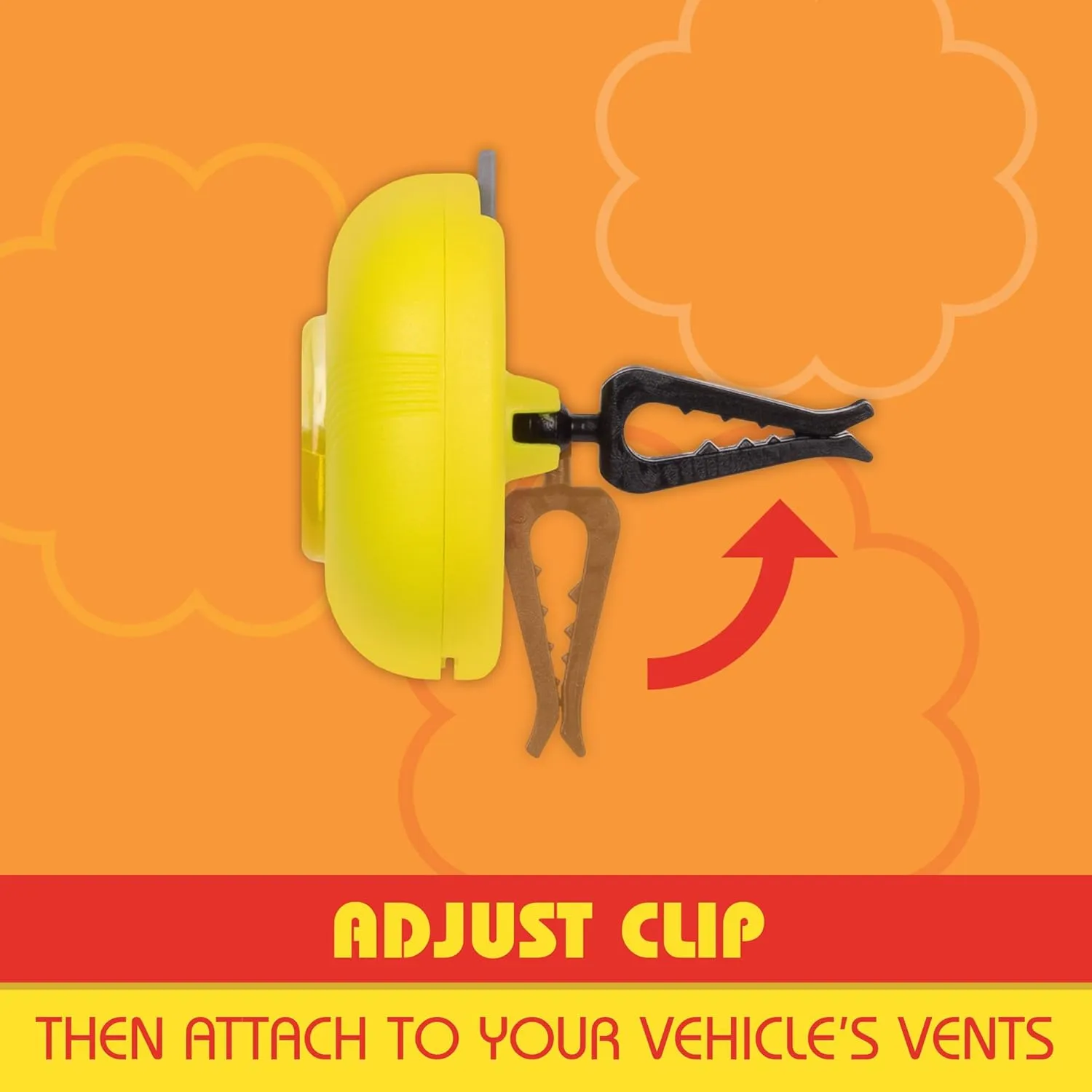 Chupa Chups Car Air Freshener, Vanilla Cream - Long Lasting Car Fresheners with Fun Scents, Colorful and Vibrant Air Freshener for Car, Unique Car Freshner Perfume Deodorizer- 2Pack (4pcs Total)