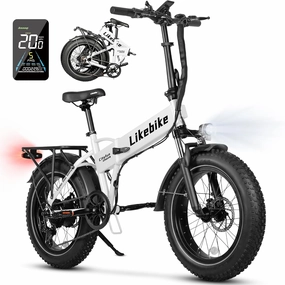 Cityfun Folding Electric Bike Adults,500W Motor (Peak 720W) Ebike with 20" x 4.0" Fat Tire,48V 10.4Ah Removable Battery Hidden,Electric Mountain Bike,UL 2849 Certified,Commuting E-Bike,7-Speed