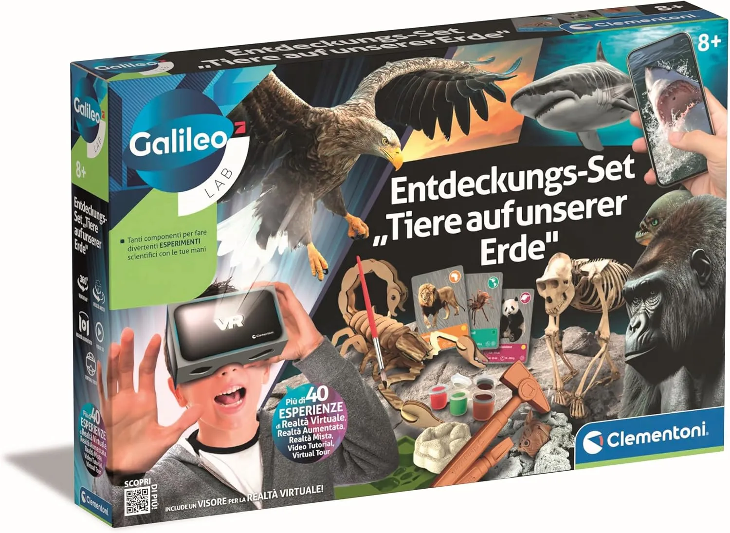 Clementoni 59400 Galileo Lab Discovery Set Animals on Our Earth Experiment Box & Toy for Children from 8 Years