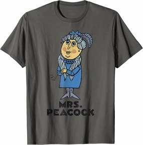 Clue Retro Mrs. Peacock Portrait T-Shirt