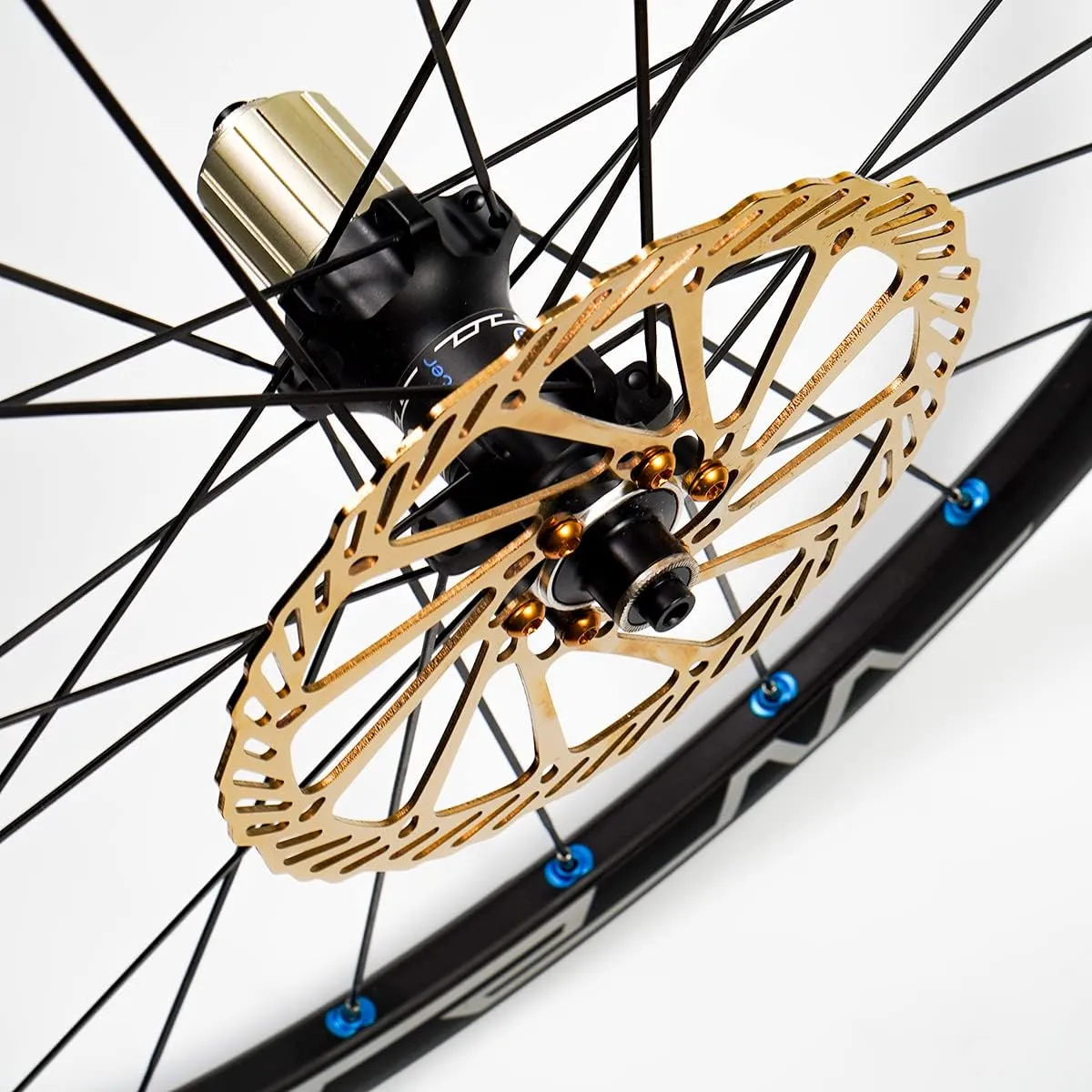 CNC Bike Disc Brake Rotor 180mm，Bicycle Disc Brake Rotor 180mm With Bolts For MTB Mountain Bike，Gold