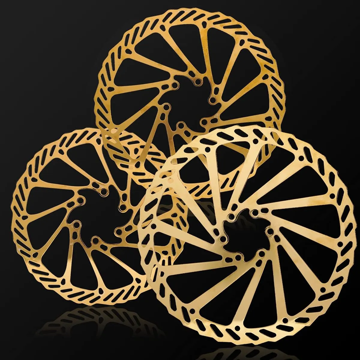 CNC Bike Disc Brake Rotor 180mm，Bicycle Disc Brake Rotor 180mm With Bolts For MTB Mountain Bike，Gold