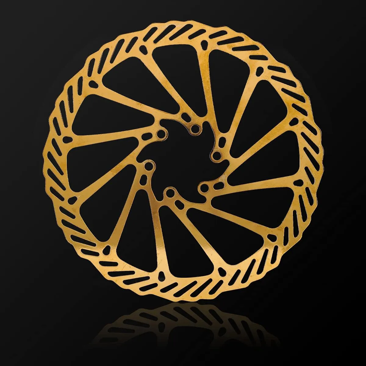 CNC Bike Disc Brake Rotor 180mm，Bicycle Disc Brake Rotor 180mm With Bolts For MTB Mountain Bike，Gold