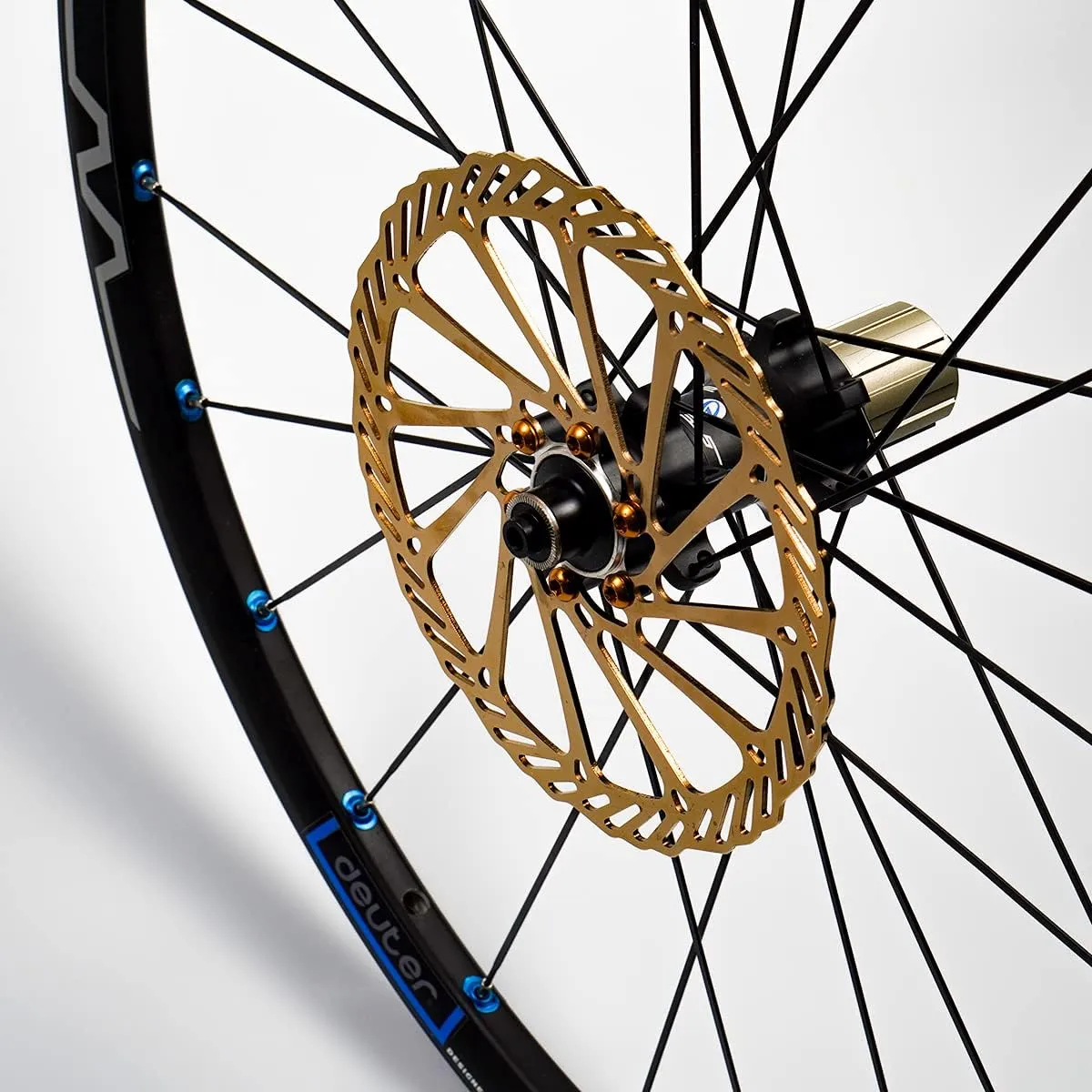 CNC Bike Disc Brake Rotor 180mm，Bicycle Disc Brake Rotor 180mm With Bolts For MTB Mountain Bike，Gold