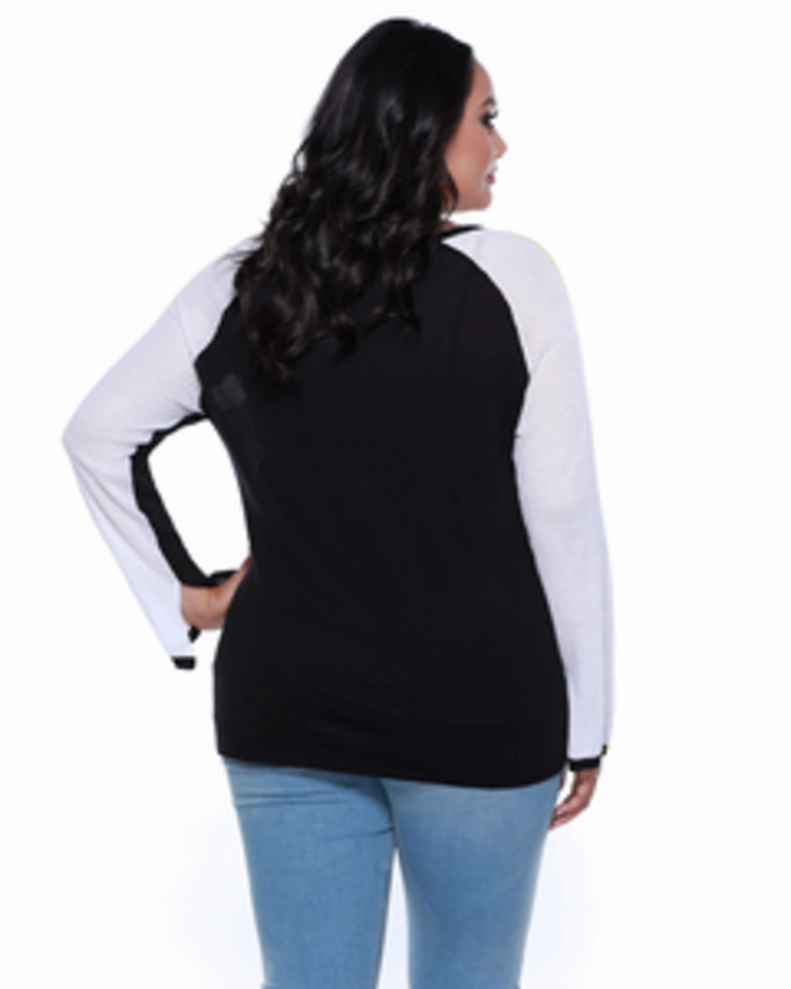 Colorblocked Sweater | BLACK/WHITE/MULTI
