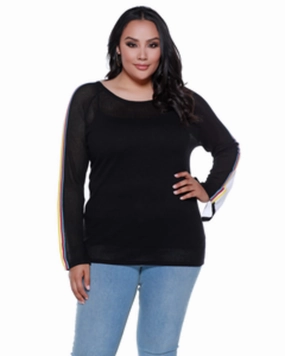 Colorblocked Sweater | BLACK/WHITE/MULTI