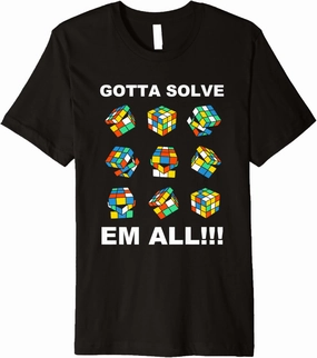 Competitive Puzzle - Cuber - Speed Cubing - Puzzles - Cubing Premium T-Shirt