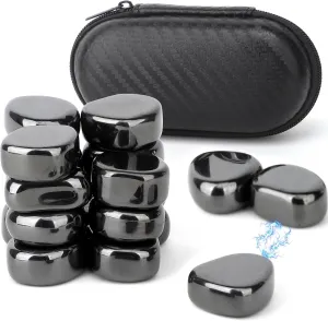 Cool Fidget Toy Fridge Magnets Rocks,Science Kit Magnet DIY Alphabet Number, Magnetic Hematite Stones Gift, Magnet Ferrite Putty Desk Toy for Adults(24PCS)