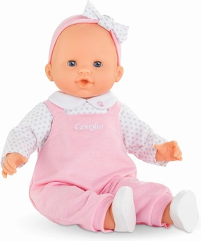 Corolle Lise Baby Doll 14 Inch Soft Body for Kids Ages 3 and Up Vanilla Scented with Brushable Hair Pink Outfit Sleeping Eyes Encourages Emotional Growth and Imaginative Role Play