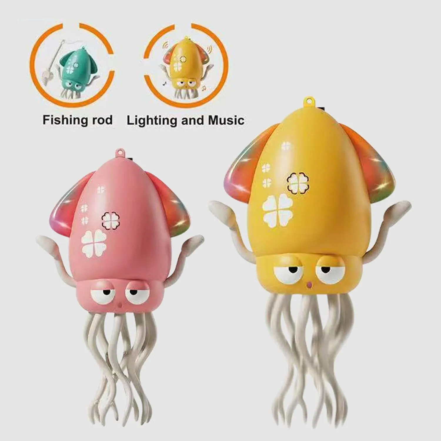 Crawling Octopus Toy, Smart Tentacle Explorer, Electronic Tummy Time Electric Octopus Toy, Magic Magical Dancing Squid Toys, Wiggly Wonder Octopus, Auto-Avoid Music Dancing (Pink-Set)