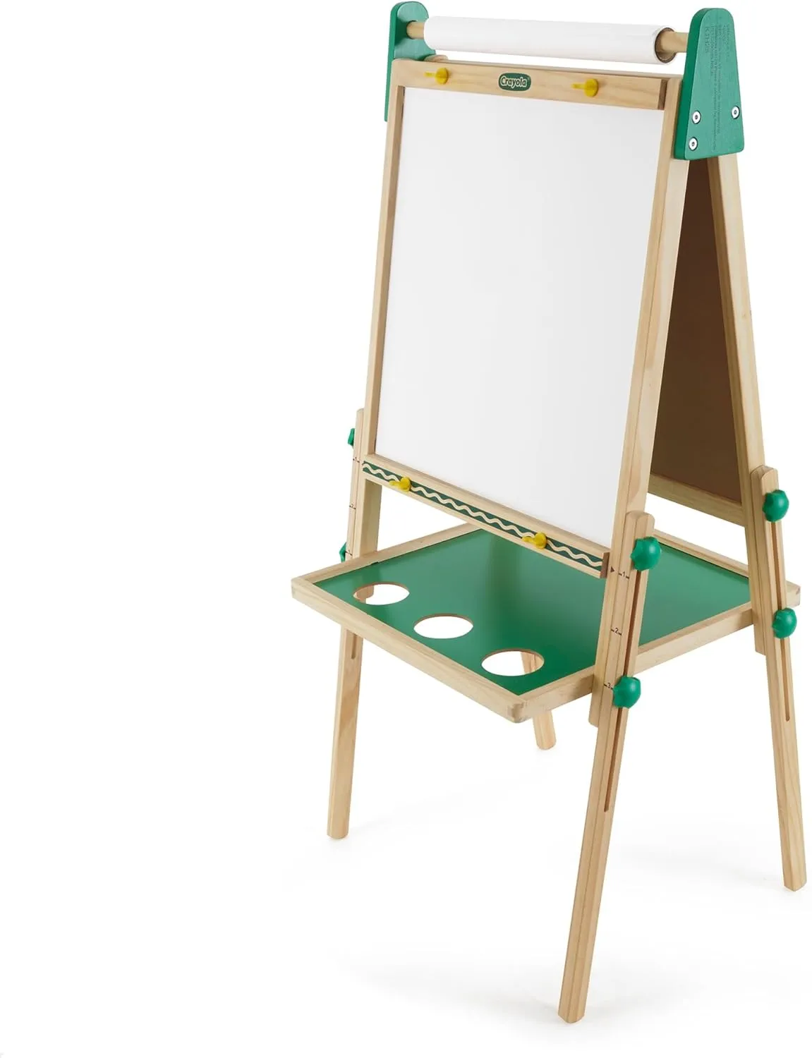 Crayola Wooden Art Easel for Kids, 2-in-1 Dry Erase Board & Chalkboard, Gifts for Toddlers, Ages 3, 4, 5