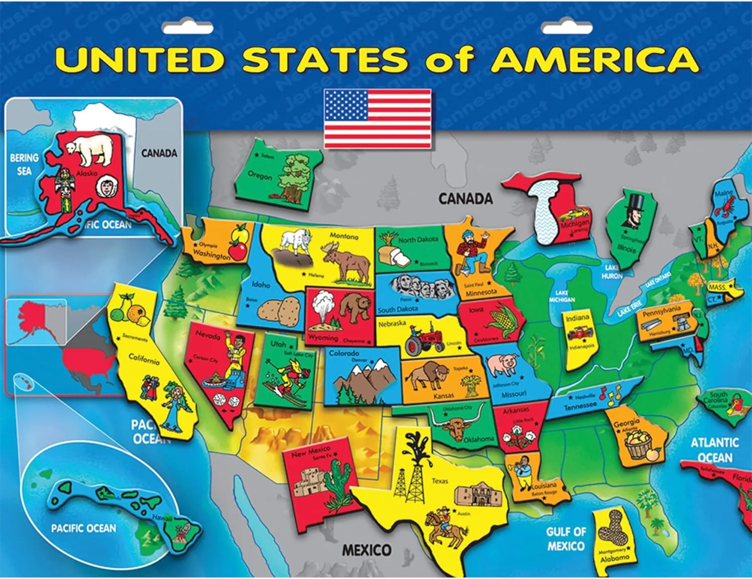 Create-A-Scene — USA Puzzle Magnetic Playset — Portable Mess-Free Magnet Activities — Creative Fun — Ages 3 