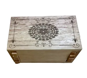 Creative Crafthouse Secret Lock Box I Premium Mandala Style Wooden Puzzle Box