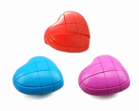 Creative 3x3x3 Heart Shaped Brain Teaser Magic Cube for Kids