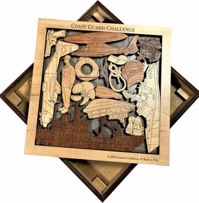 Creative Crafthouse Coast Guard Challenge Puzzle USCG 16pc Wooden Jigsaw Puzzle