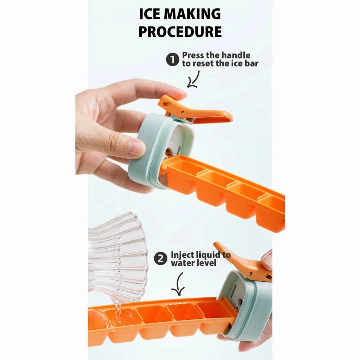 Creative Ice Cube Tray, One Press Release Ice Cube Mold Bottle