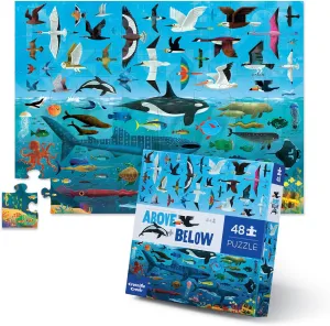 Crocodile Creek Above   Below 48-Piece Jigsaw Floor Puzzle - Fun Floor Puzzles for Kids Ages 4-8 - Sea & Sky - 27 x 20 inches Finished