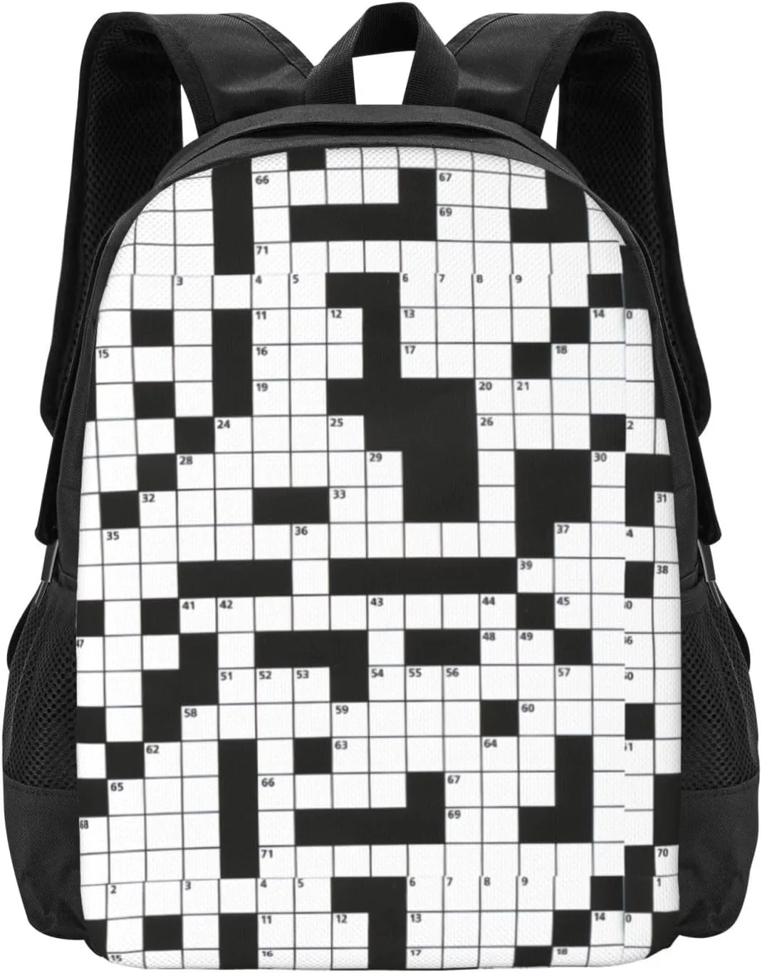 Crossword Puzzle Pattern Lightweight Packable Backpack Travel Casual Hiking Daypack Foldable Backpack For Men Women