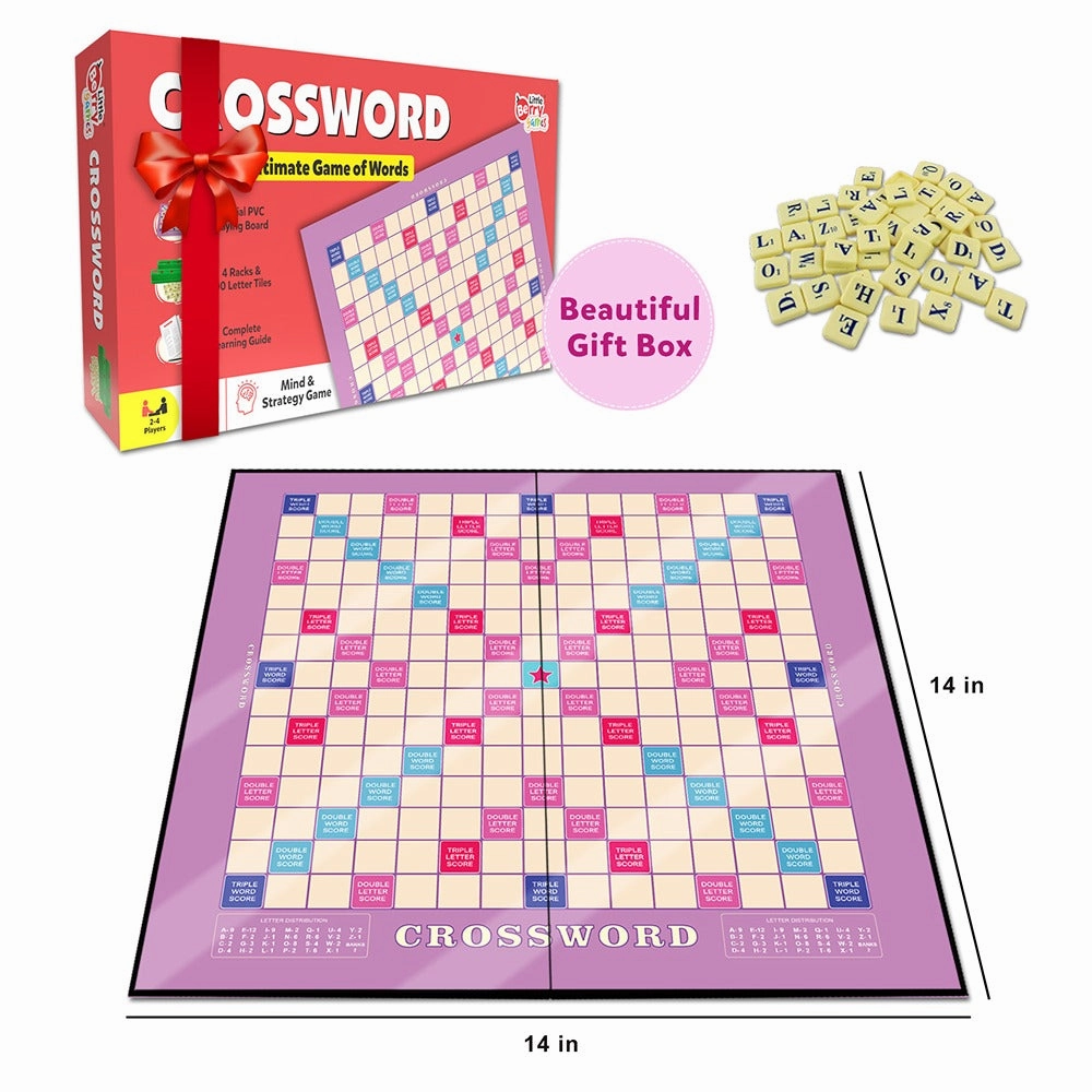 Crossword Board Game - Ultimate Word Building Game (6-9 Years) | Multicolor