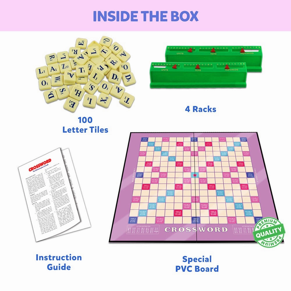 Crossword Board Game - Ultimate Word Building Game (6-9 Years) | Multicolor