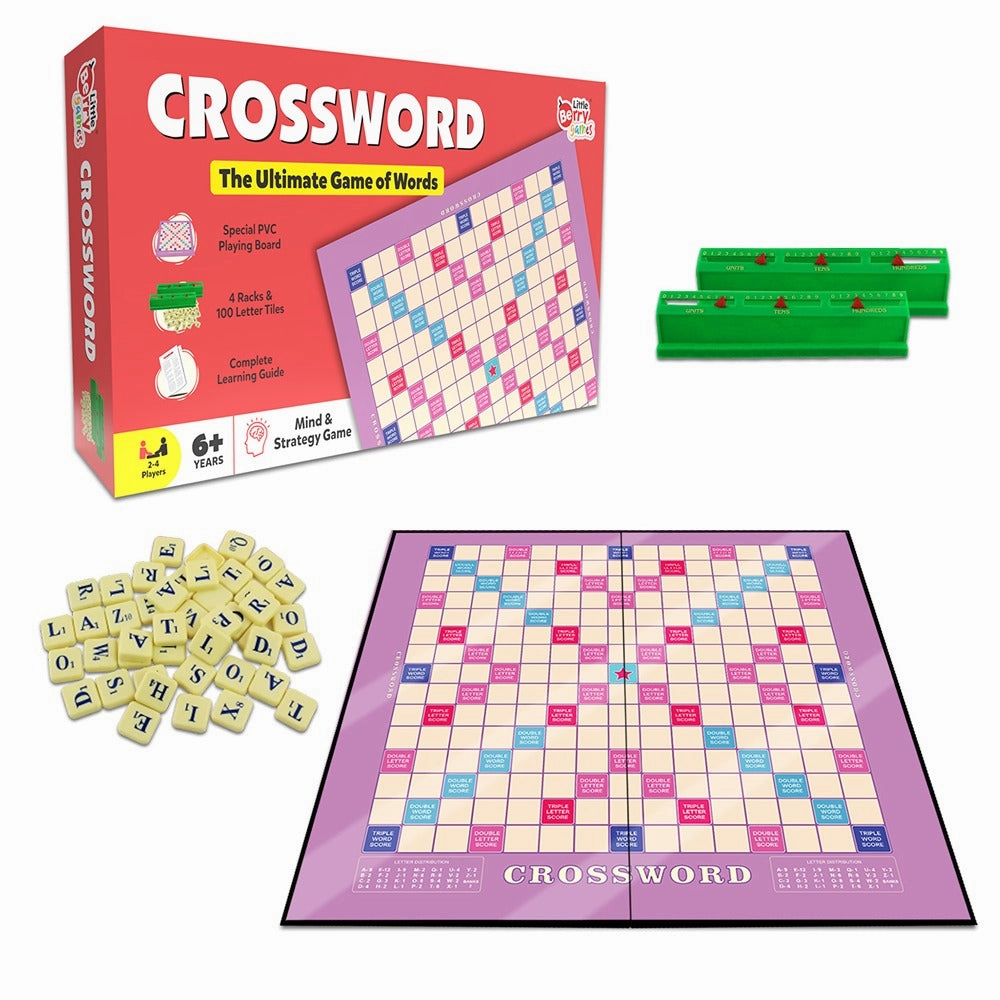 Crossword Board Game - Ultimate Word Building Game (6-9 Years) | Multicolor