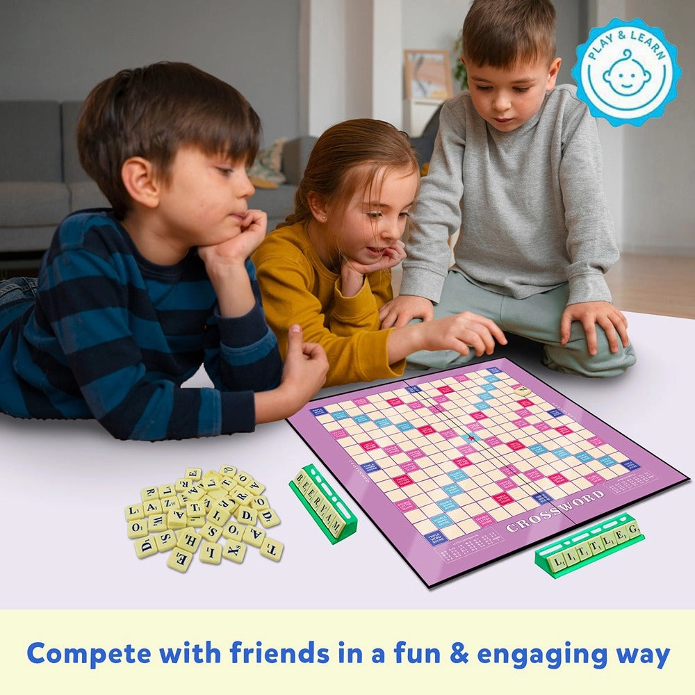 Crossword Board Game - Ultimate Word Building Game (6-9 Years) | Multicolor