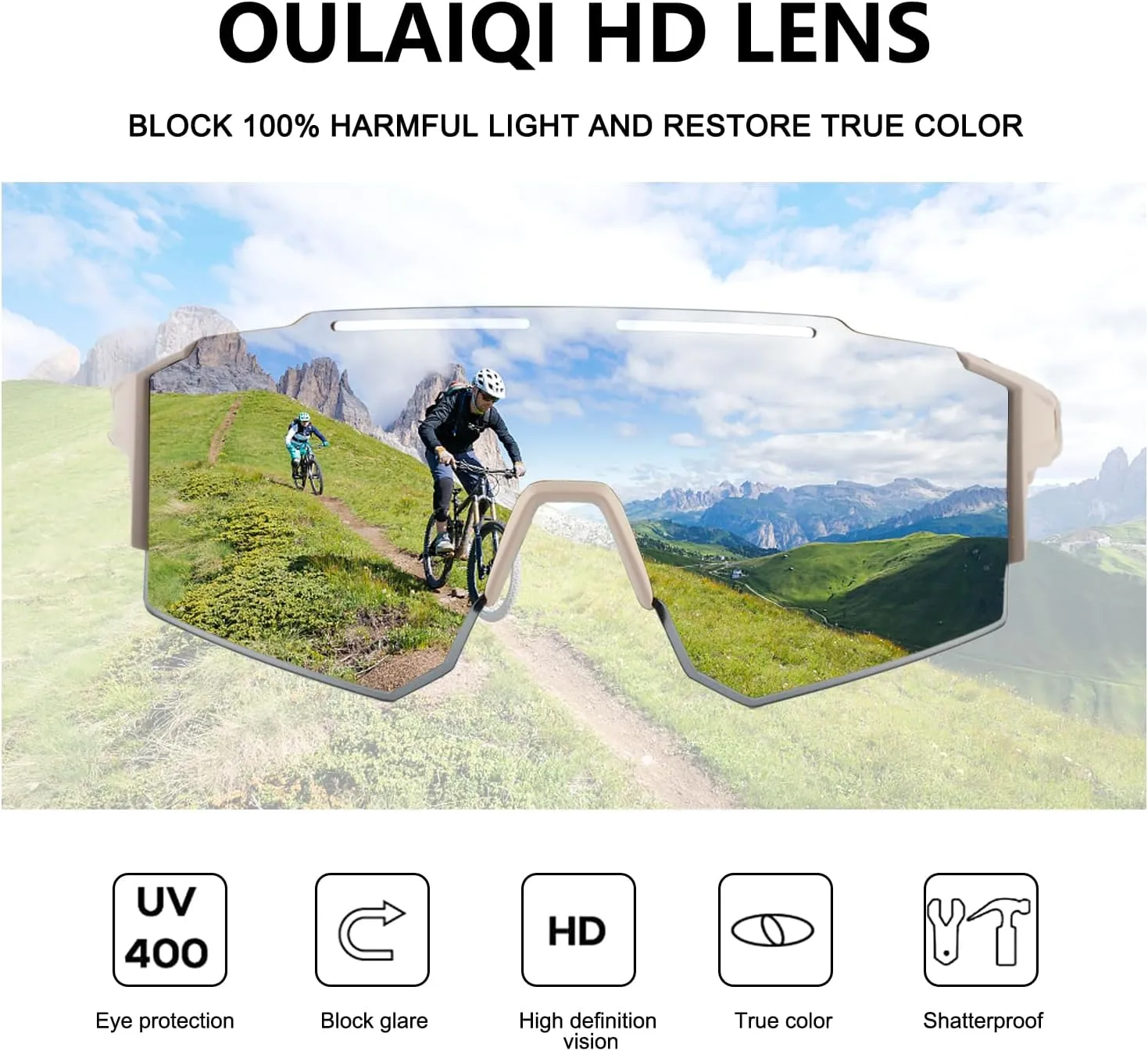 Cycling Sunglasses Polarized Sunglasses for Cycling Men Women with 1 Lens or 3 Interchangeable Lens Baseball Glasses