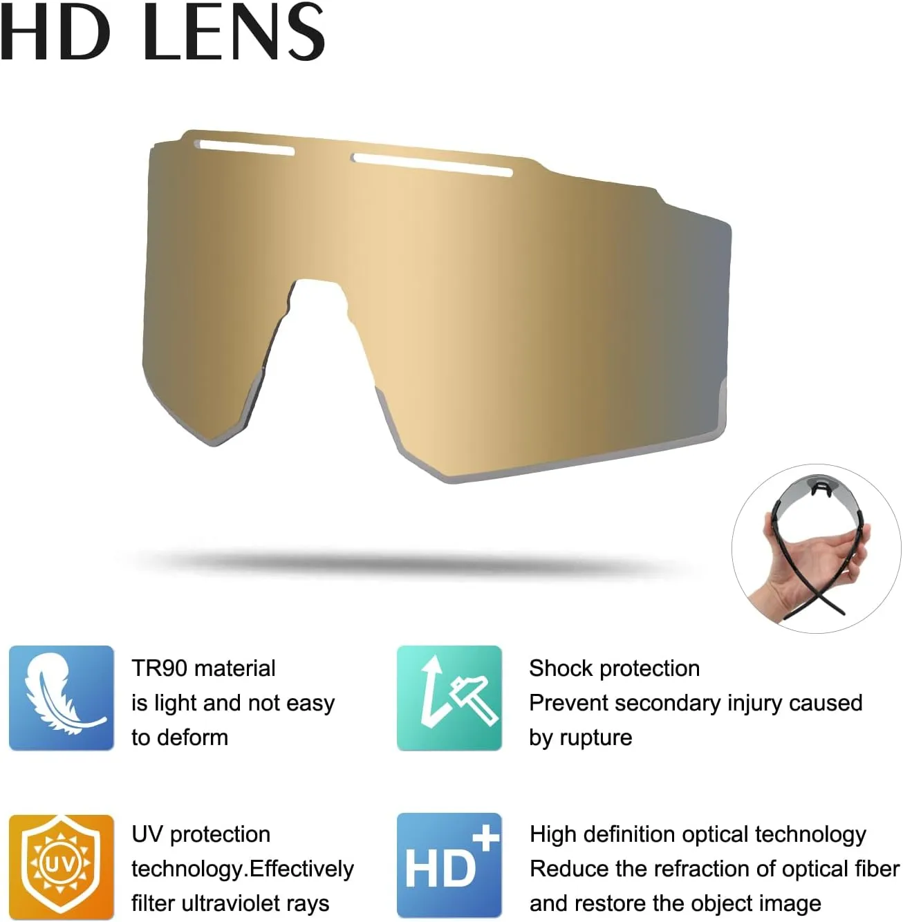 Cycling Sunglasses Polarized Sunglasses for Cycling Men Women with 1 Lens or 3 Interchangeable Lens Baseball Glasses