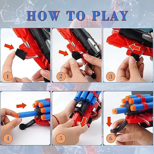Dart Spider Gloves Web Shooter Toy Set