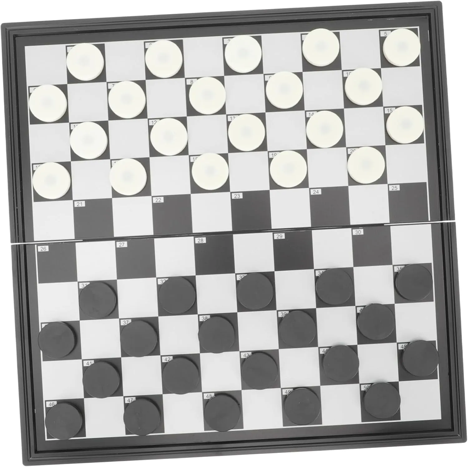 DECHOUS 1 Portable Folding Checkers Game for Travel and Training Lightweight Design Chess Pattern for Students and Game Lovers