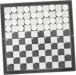DECHOUS 1 Portable Folding Checkers Game for Travel and Training Lightweight Design Chess Pattern for Students and Game Lovers