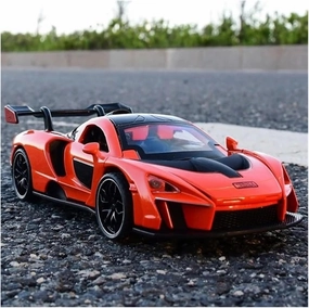 Decorative Car Model 1/32 for Die-cast Alloy Sports Car Model Modern Style Decoration Emotional Value Embodiment Perfect for Gifting(Orange)