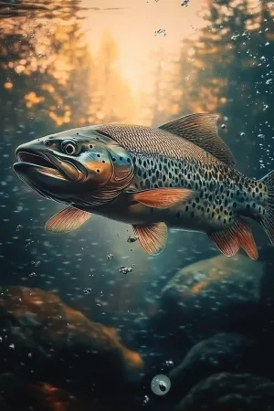 Deep Water Big Fish Animal Adult Jigsaw Puzzle Game Props Stress Relief Toys Positive Thinking Party Entertainment Wooden 1000 Pieces