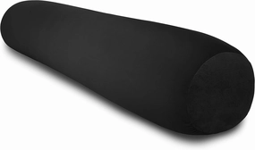 Deluxe Comfort Microbead Body Pillow (47" x 7") – Mooshi Squishy Soft – Prenatal Pregnancy Pillow – Full-Body Side Sleeper – Body Pillow, Black