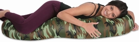 Deluxe Comfort Microbead Body Pillow (47" x 7") - Mooshi Squishy Soft - Prenatal Pregnancy Pillow - Full-Body Side Sleeper - Body Pillow, Camouflage