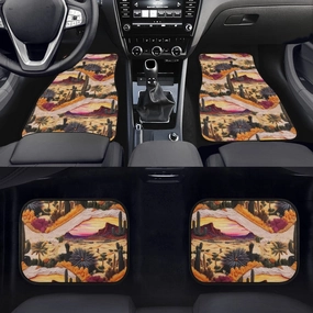 Desert and Cactus Car Floor Mats