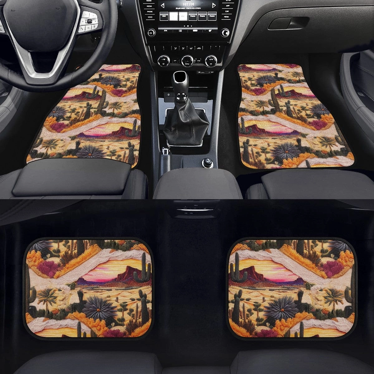 Desert and Cactus Car Floor Mats