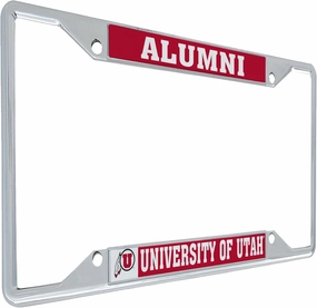 Desert Cactus University of Utah Car Accessories Utes Metal License Plate Frame and Tag Holder for Front or Rear of Car (Alumni)