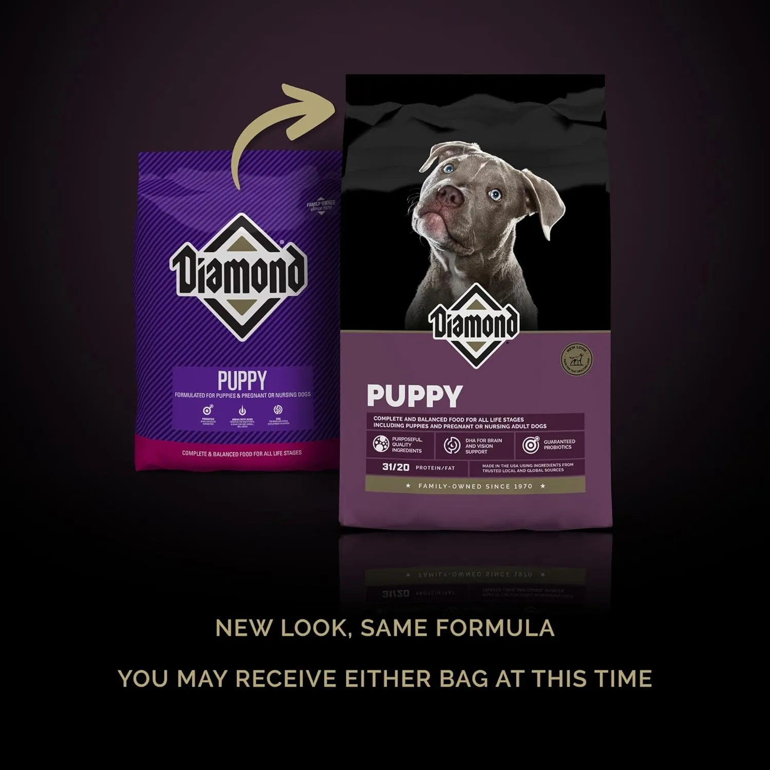 Diamond PREMIUM RECIPE Complete and Balanced Dry Dog Food for Growing Puppies, 40lb