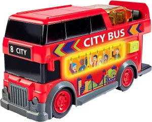 Dickie Toys Convertible Bus Toy 15 cm with Light and Sound, Black