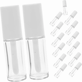 Didiseaon 15 Pcs 10ml Large Lip Brush Lip Tint Lip Gloss Tubes Lip Balm Lipgloss Clear Lip Gloss Empty Lip Gloss Containers Lip Gloss Containers Empty Pet Cosmetic Travel White