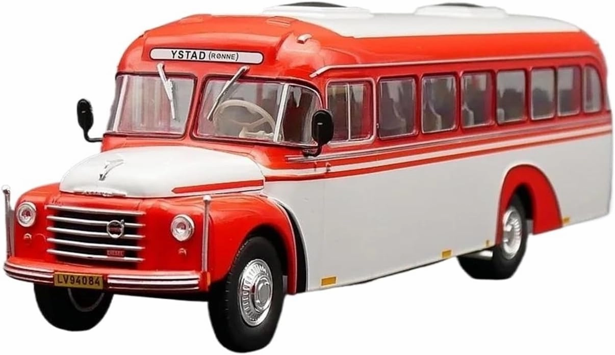 Die Cast Vehicle 1/43 for B375 1957 City Bus Alloy Car Model Retro Collectible Nostalgic Exquisite Car Models Display Mini Cars Replica