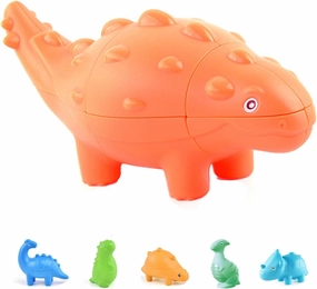 Dinosaur Speed Cubes 2x2x3, 3D Twist Puzzle Magic Fidget Speed Cubes, Stress Relief Fidget Toy Brain Teasers Travel Games for Kids, OrangeRed